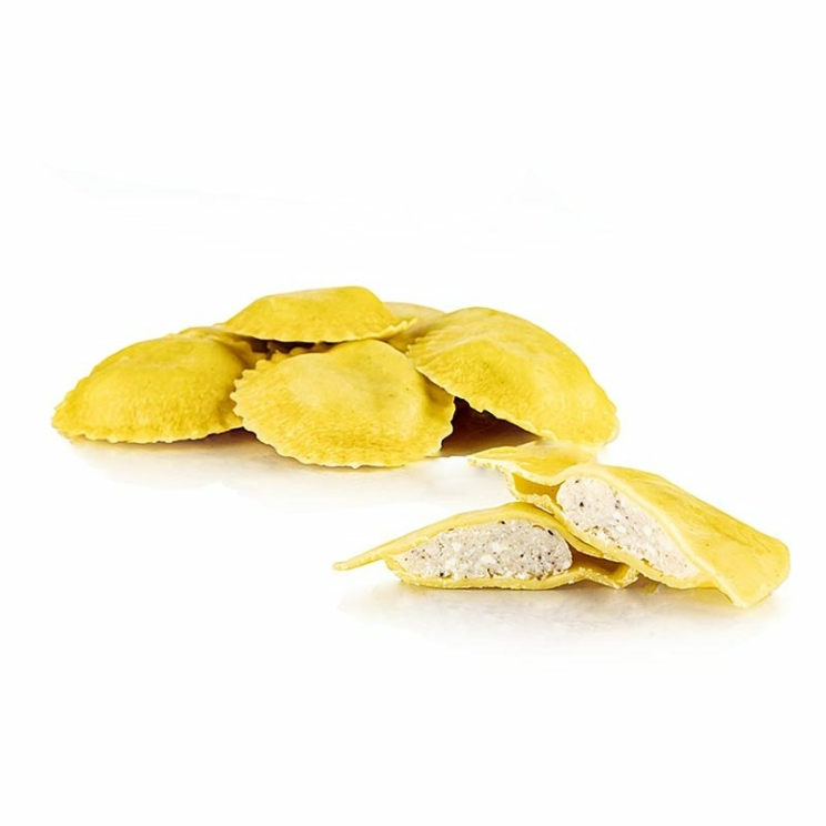 Frische Agnolotti mit Ricotta und Trüffelgeschmack rund und hell, 500 g