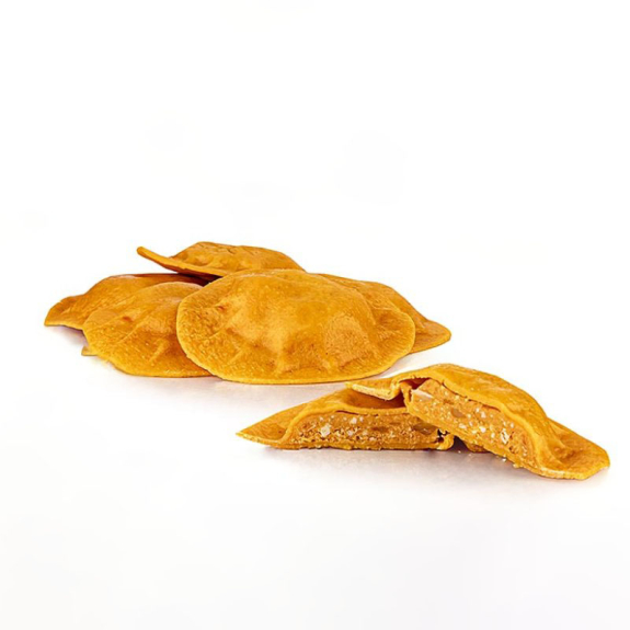 Frische Agnolotti mit Tomate-Mozzarella-F&uuml;llung
					rund und rot, 500 g
				