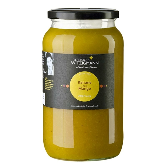 Banane mit Mango
					Fruchtaufstrich, 70 % Frucht, V&eacute;ronique Witzigmann, 1 kg
				