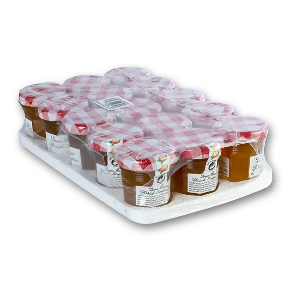 Pfirsich-Konfit&uuml;re
					Bonne Maman, Portionsgl&auml;ser, 450 g, 15 x 30 g
				