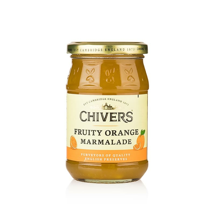Orangen Marmelade mit grob geschnittener Orangenschale, fruchtig, Chivers, 340 g
