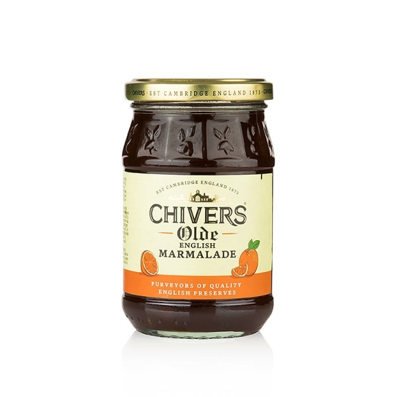 Orangen Marmelade
					mit grob geschnittener Orangenschale, dunkel & herb, Chivers, 340 g
				