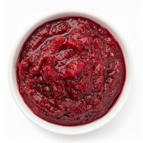 Cranberry Fruchtpüree
					100 % Cranberry, fein passiert, 680 g
				