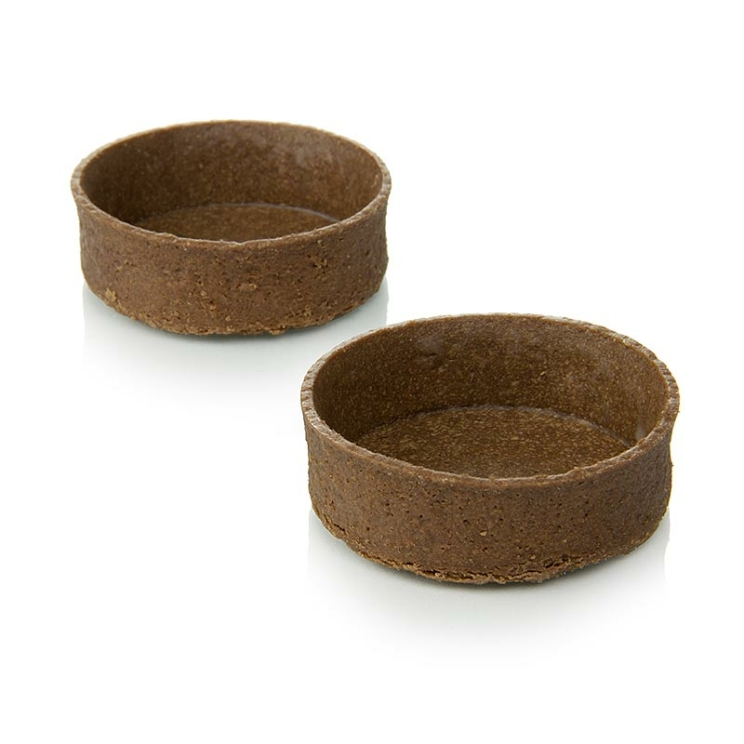 Dessert-Tartelettes - Filigrano Schokomürbeteig HUG, rund, ø 5,3 cm, H 1,7 cm