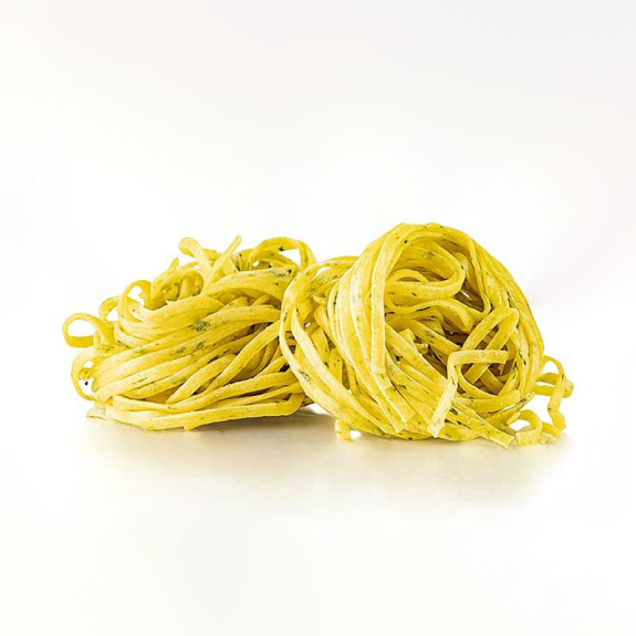 Frische Tagliarini mit Bärlauch
					Pasta Sassella, 4 mm, 500 g
				