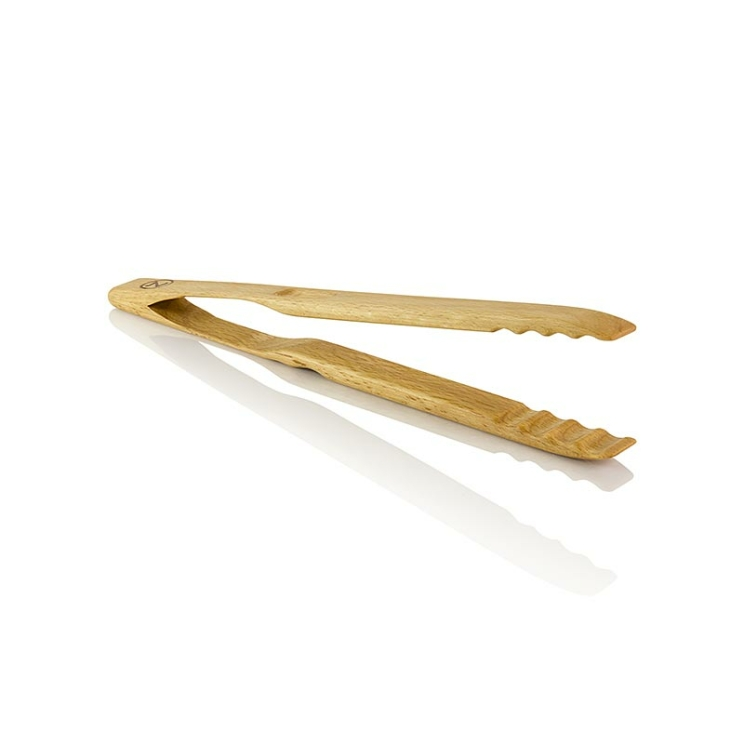 Holz Grillzange 30 cm, aus Buchenholz