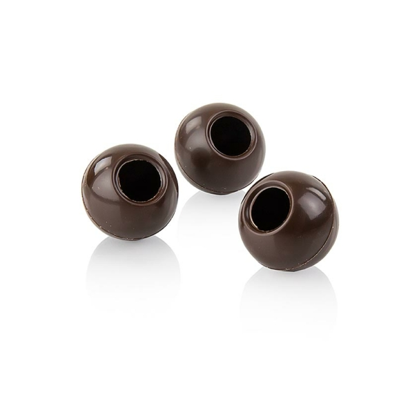 Zartbitter Schokolade Hohlkugeln
					&oslash;24mm, L&auml;derach, 1,36 kg, 567 St
				
