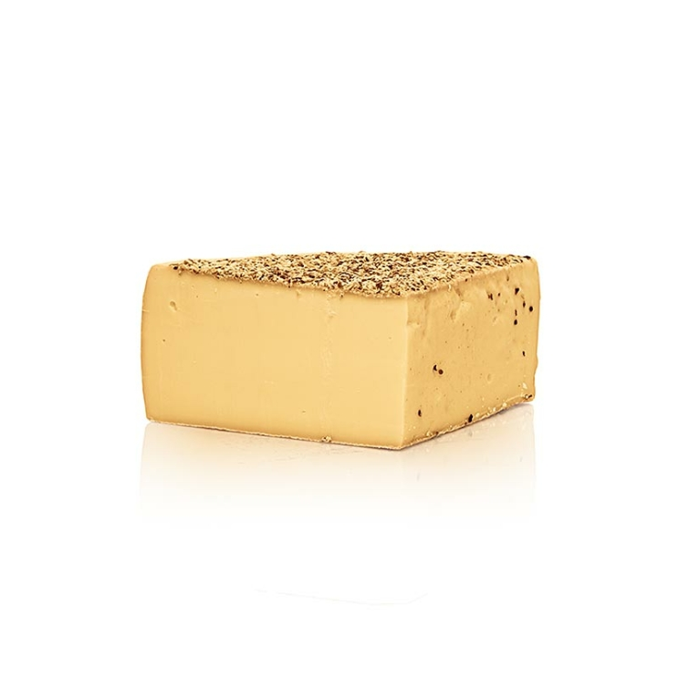 Isnyer Zitronenpfeffer Schnittkäse mit Pfefferrinde, viertel Laib, BIO, 1,5 kg