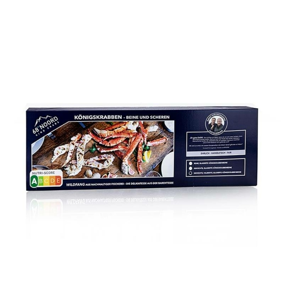 K&ouml;nigskrabben Beine & Scheren
					gekocht, halbiert, Gr&ouml;&szlig;e M, 68&deg;Noord, 2,5 kg
				