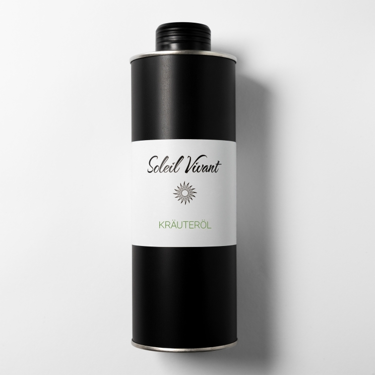 Kräuteröl Mediterran Basilikum, Oregano, Rosmarin, Salbei, Thymian, 500 ml