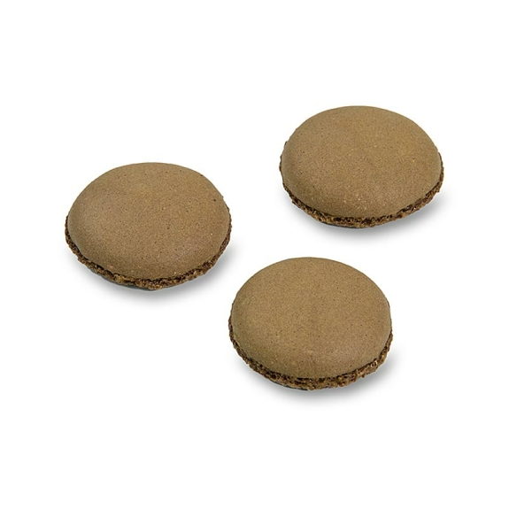 Macarons Schoko, Mandel-Baiser H&auml;lften zum F&uuml;llen
					ca. &oslash; 3,5 cm, 1,34 kg, 384 St
				