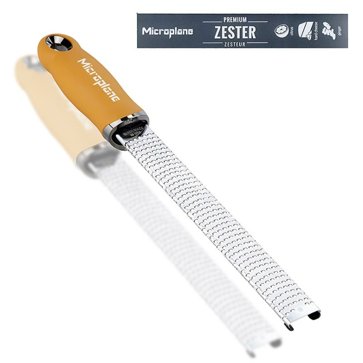 Microplane Zestenreibe senfgelb Premium Classic, Soft-touch Griff, 1 St