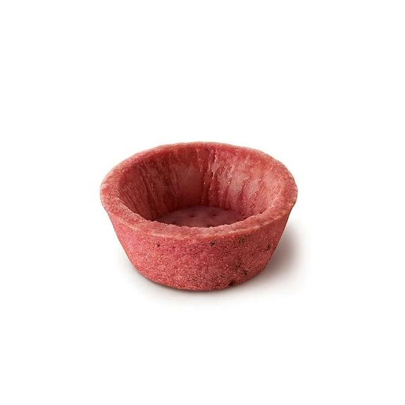 Mini Snack Tartelettes Rote Bete-Paprika-Teig
					HUG, rund, ø 4,2 cm, salzig, vegan
				
