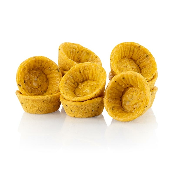 Mini Snack Tartelettes Tomate-Basilikum-Teig, 160 St&uuml;ck
					HUG, rund, &oslash; 4,2 cm, salzig, vegan
				