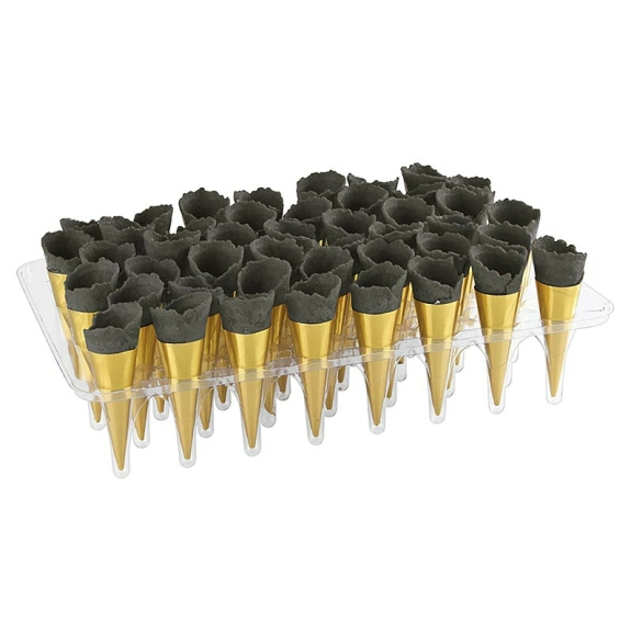 Mini Waffelh&ouml;rnchen
					Neutral, schwarz, Goldmanschette, &oslash; 2,5x7,5 cm, 1,3 kg, 180 St
				