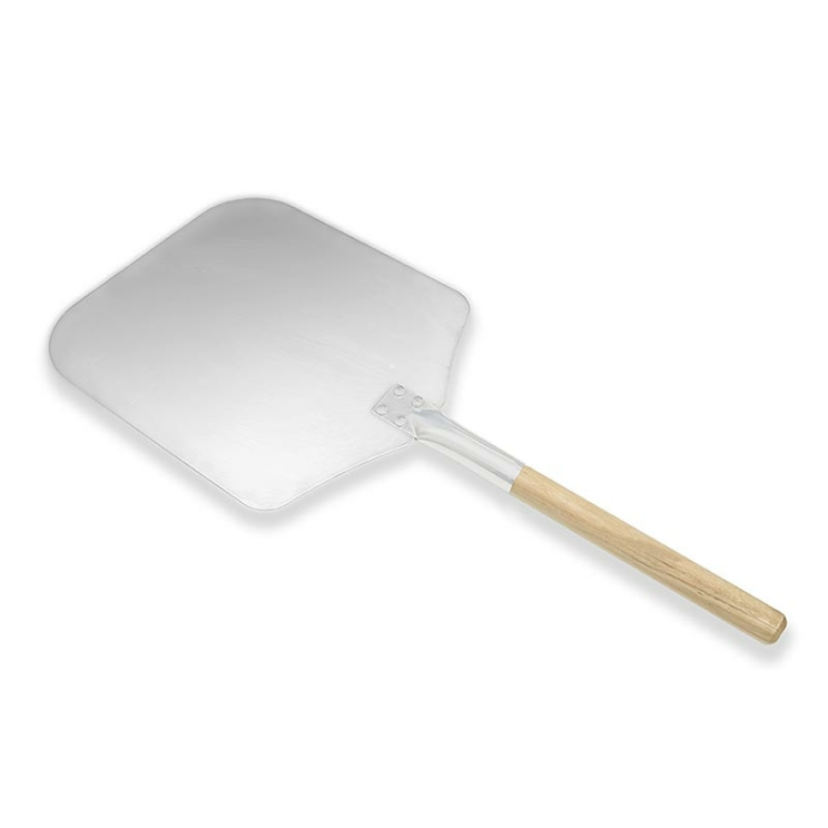Profi Pizzaschaufel, Aluminium mit Holzstiel 35x30,5 cm Schaufel, Stiel 43 cm lang, 1 Stück