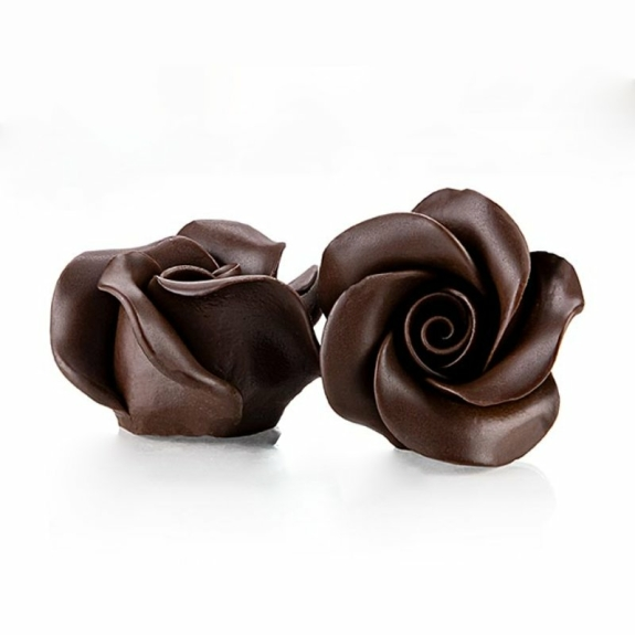 Rose aus Schokolade, Dobla
					dunkel, 300 g, 15 St&uuml;ck
				