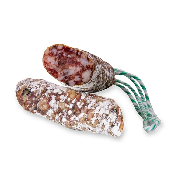 Saucisson - Salamiwurst mit schwarzen Oliven
					135 g
				