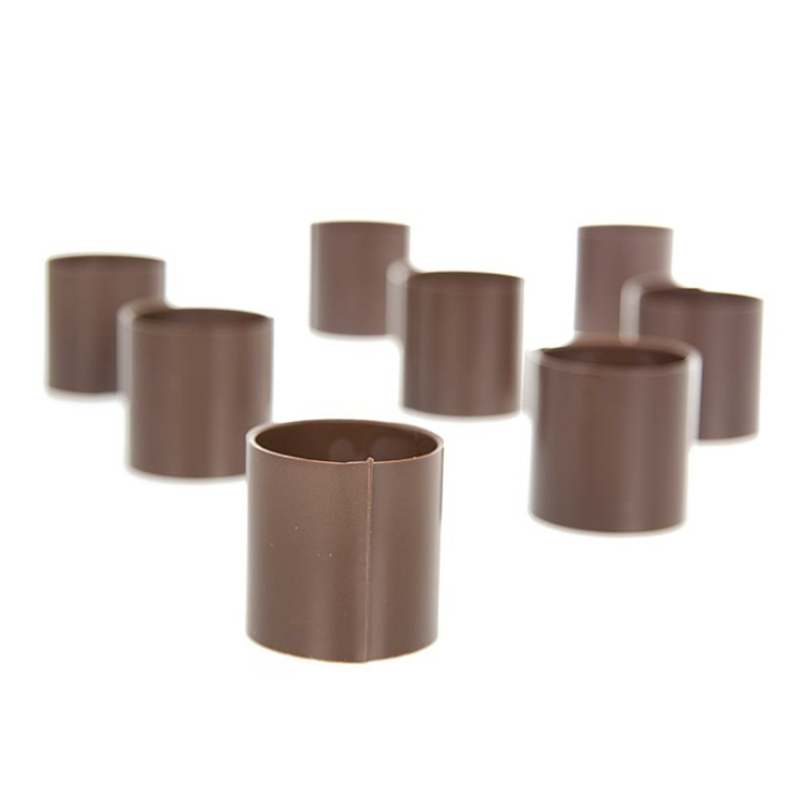 Schokoform - Zylinder, dunkel ohne Dekor ø 35 mm, 35 mm hoch, 300 g, 35 Stück