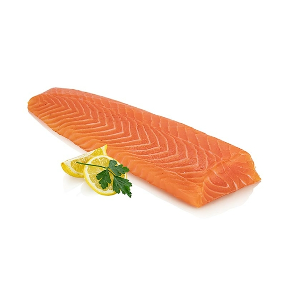 Halbes Rücken-Filet vom schottischen Räucherlachs
					Lang & schmal, ungeschnitten, 250 g
				