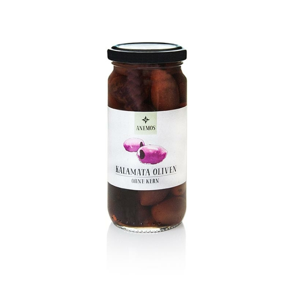 Schwarze Kalamata Oliven
					ANEMOS, ohne Kern in Lake, 227 g
				