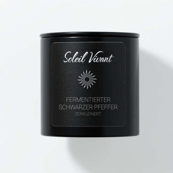 Fermentierter schwarzer Pfeffer
					Zerkleinert, Schwarze Dose, 80 g
				