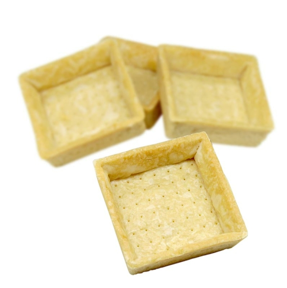 Snack Tartelettes, 120 St&uuml;ck
					HUG, quadratisch, 7x7cm, 1,8 cm hoch, hell, salzig, vegan
				