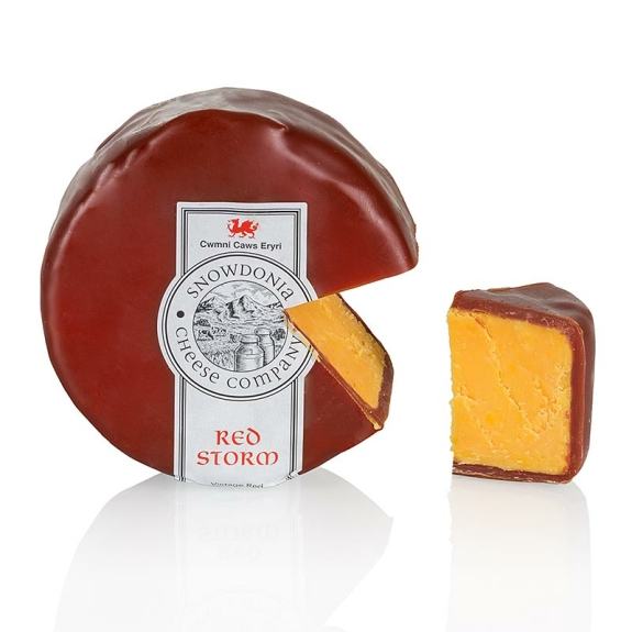 Red Storm
					Snowdonia, gereifter Leicesterk&auml;se, dunkelroter Wachs, 200 g
				