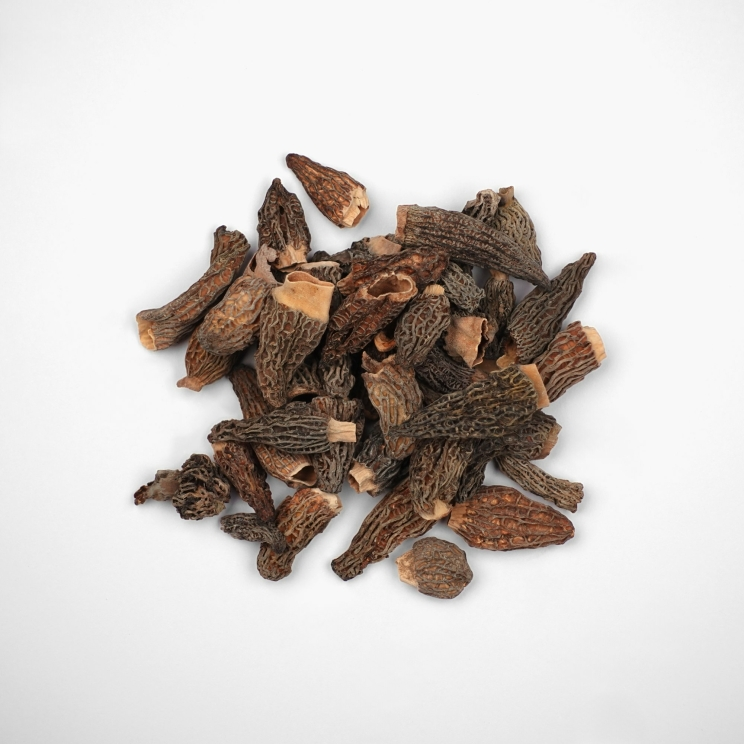 Spitzmorchelköpfe Getrocknet, Schwarze Dose, 25 g