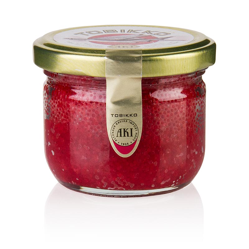 roter tobiko im Glas