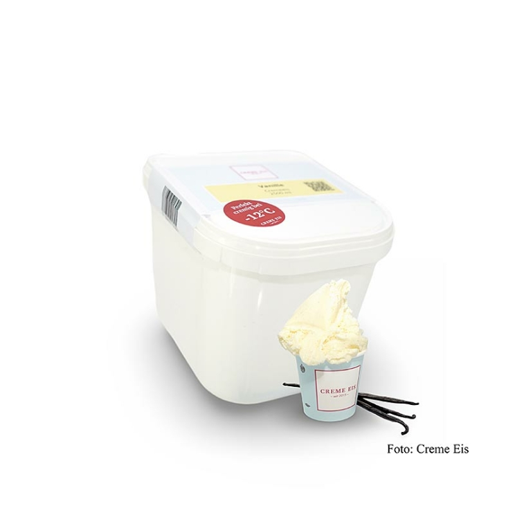 Vanille Milcheis mit Bourbon Vanille aus Madagaskar, Creme Eis, 2,5 l