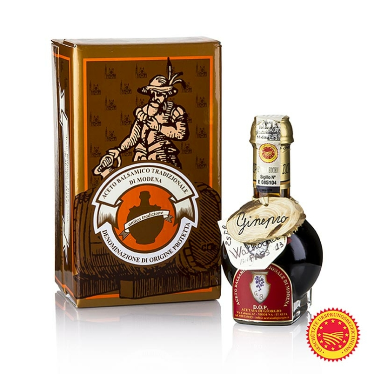 Aceto Balsamico Tradizionale DOP/g.U., 25 Jahre gereift, Wacholderfass, Acetaia di Giorgio, 100 ml