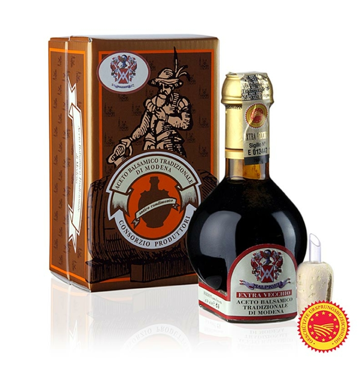 Aceto Balsamico Tradizionale di Modena DOP/g.U, Extravecchio, 25 Jahre gereift, Malpighi, 100 ml