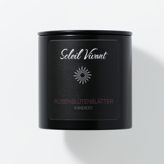 Echte Rosenblütenblätter, kandiert
					75 g
				