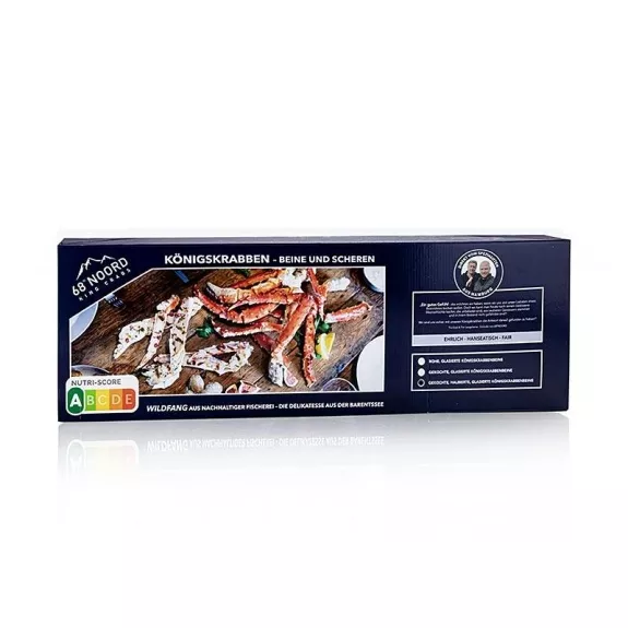 Königskrabben Beine & Scheren
					gekocht, halbiert, Größe M, 68°Noord, 2,5 kg
				