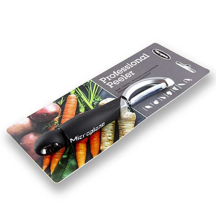 Microplane Peeler, Sparschäler Soft-touch Griff, schwarz