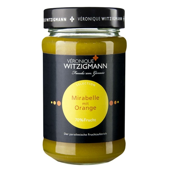 Mirabelle mit Orange
					Fruchtaufstrich, 70 % Frucht, V&eacute;ronique Witzigmann, 225 g
				