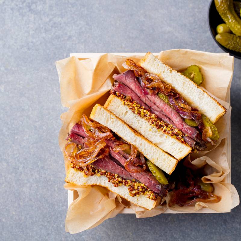 brioche pastrami sandwich