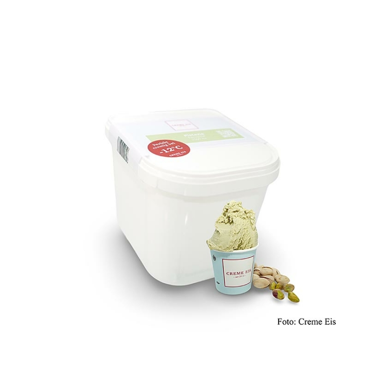 Pistazien Milcheis mit handgepflückten Pistazien vom Ätna, Creme Eis, 2,5 l