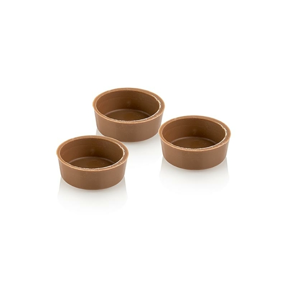 Runde Pralinenschalen Vollmilchschokolade
					Läderach, ø 26/29x10mm, 616 Stück
				