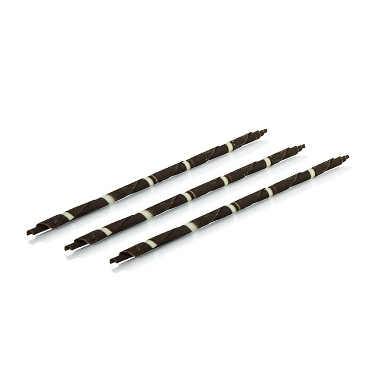 Schokozigarren - XL Pencil, dunkel & weiße Streifen 20 cm, 900 g, 115 Stück