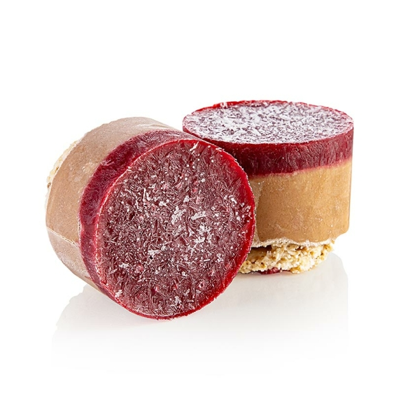 Vegane Schokoladentrüffel-Creme mit Himbeerfruchtmark auf Nusskuchen
					NACHFÜLLER ohne Glas, 2,4Liter, 30 x 80 ml
				