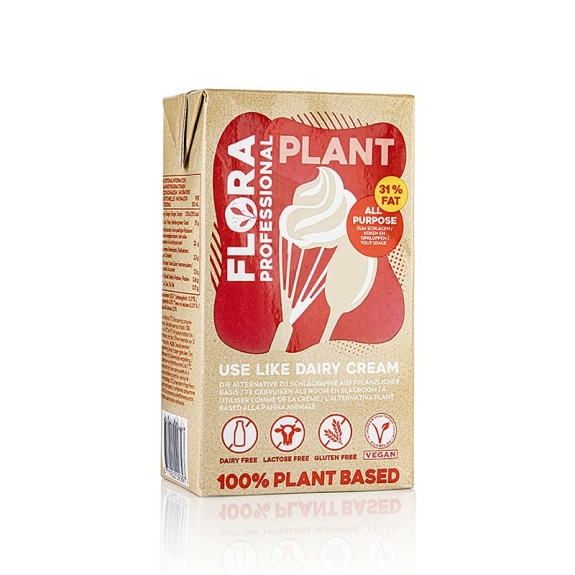 Vegane Schlagsahne Ersatz
					31 % Fett, Flora Professional, 1 Liter
				