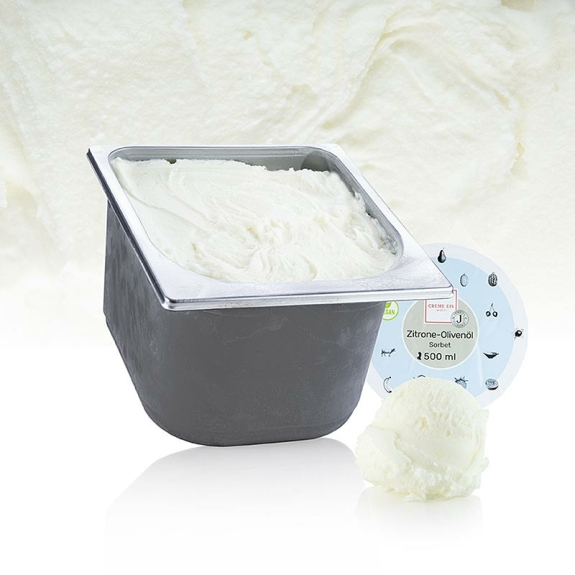 Zitronen-Olivenöl-Sorbet
					vegan, Creme Eis, 2,5 l
				