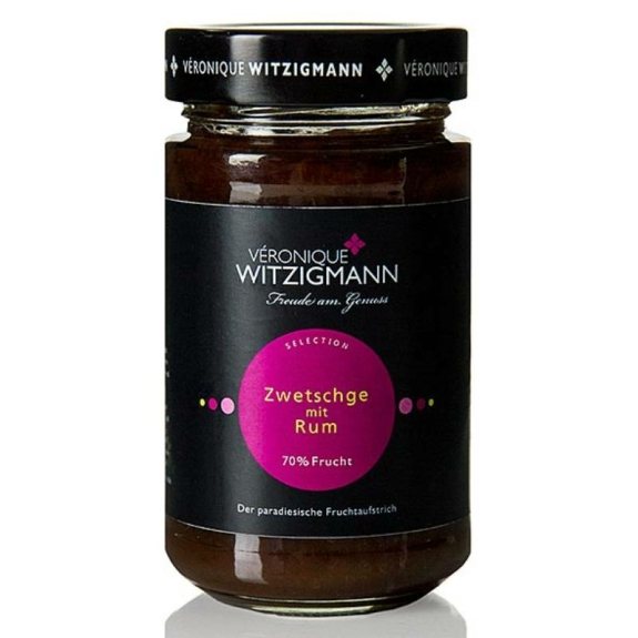 Zwetschge mit Rum
					Fruchtaufstrich, 70 % Frucht, V&eacute;ronique Witzigmann, 225 g
				